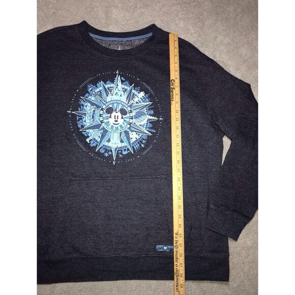 Disney Parks Mickey Mouse Compass Pullover XL‎ Sweatshirt Unisex Blue X-Large - Picture 6 of 12
